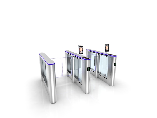 280mm Face Recognition Turnstile Fingerprint Reader 304 Stainless Steel Turnstiles